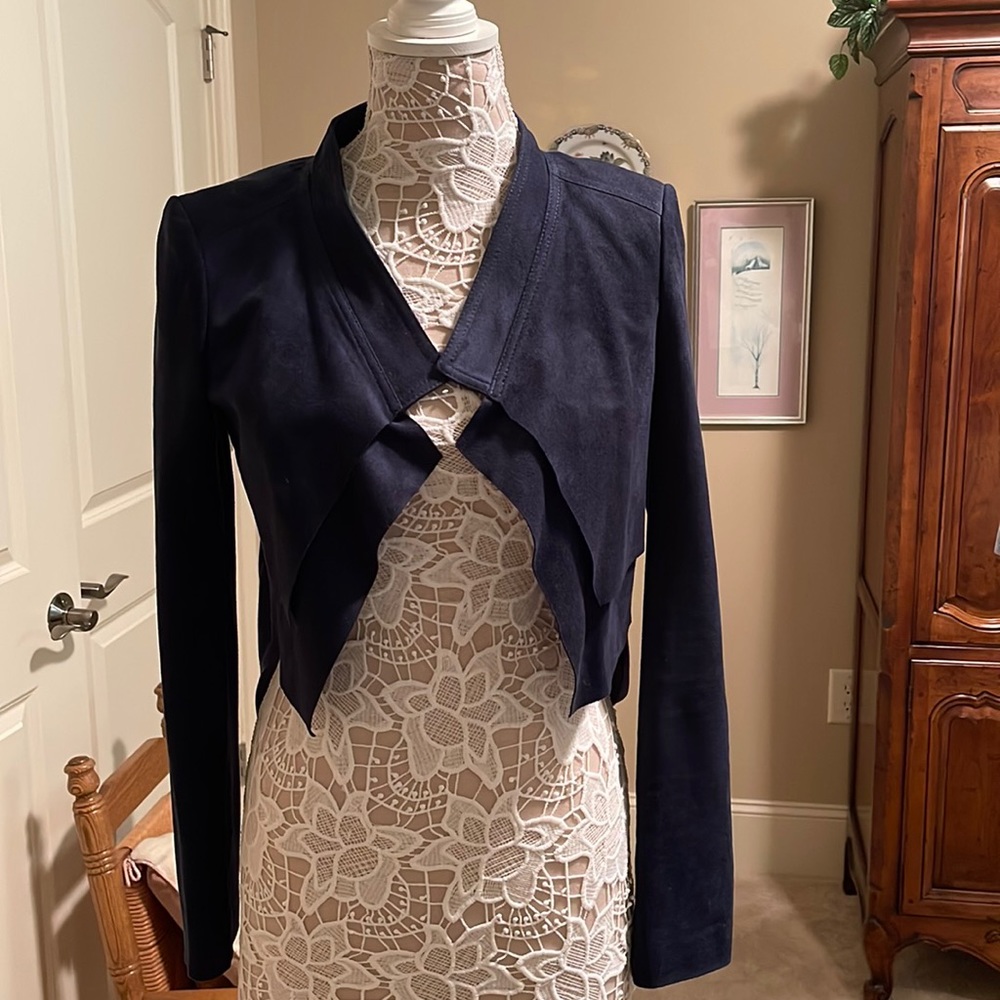 BCBG Navy suede Jacket